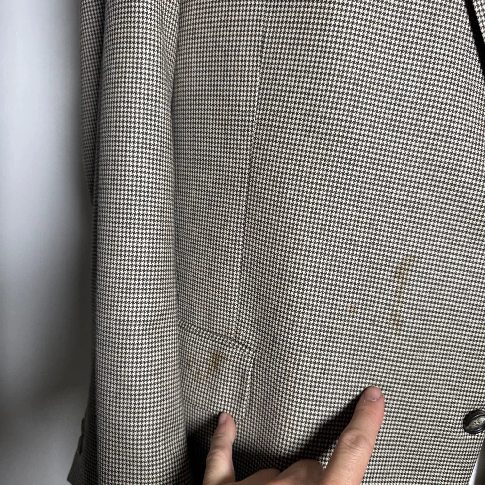 JOS A BANK Signature Collection Mens‎ 50R Houndstooth Wool Blazer Sport Coat